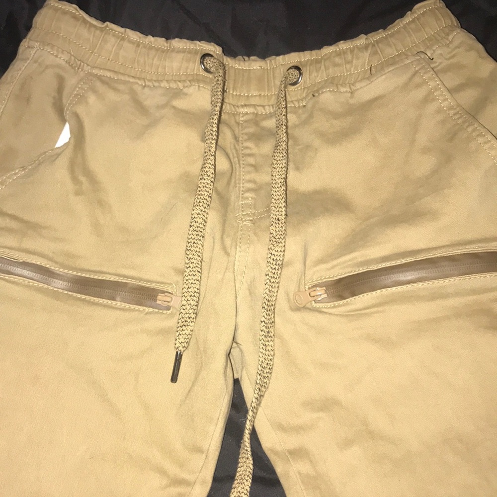 Men’s | Khaki Joggers W Zippers